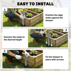 Sleeper stake bracket installation: drive stake and screw bracket to timber