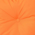 Orange cushion fabric with tufted button detail
