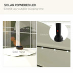 Solar LED umbrella canopy with switch control on the center pole