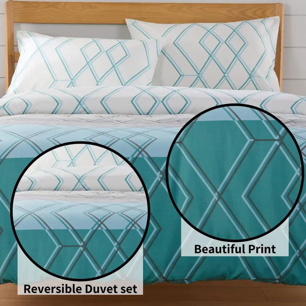 havanna-geo-reversible-luxury-cotton-blend-duvet-cover-set-with-pillowcases-in-pink-and-teal-single-double-king-by-olivia-rocco-duvet-cover-918373556 - Bobobiy
