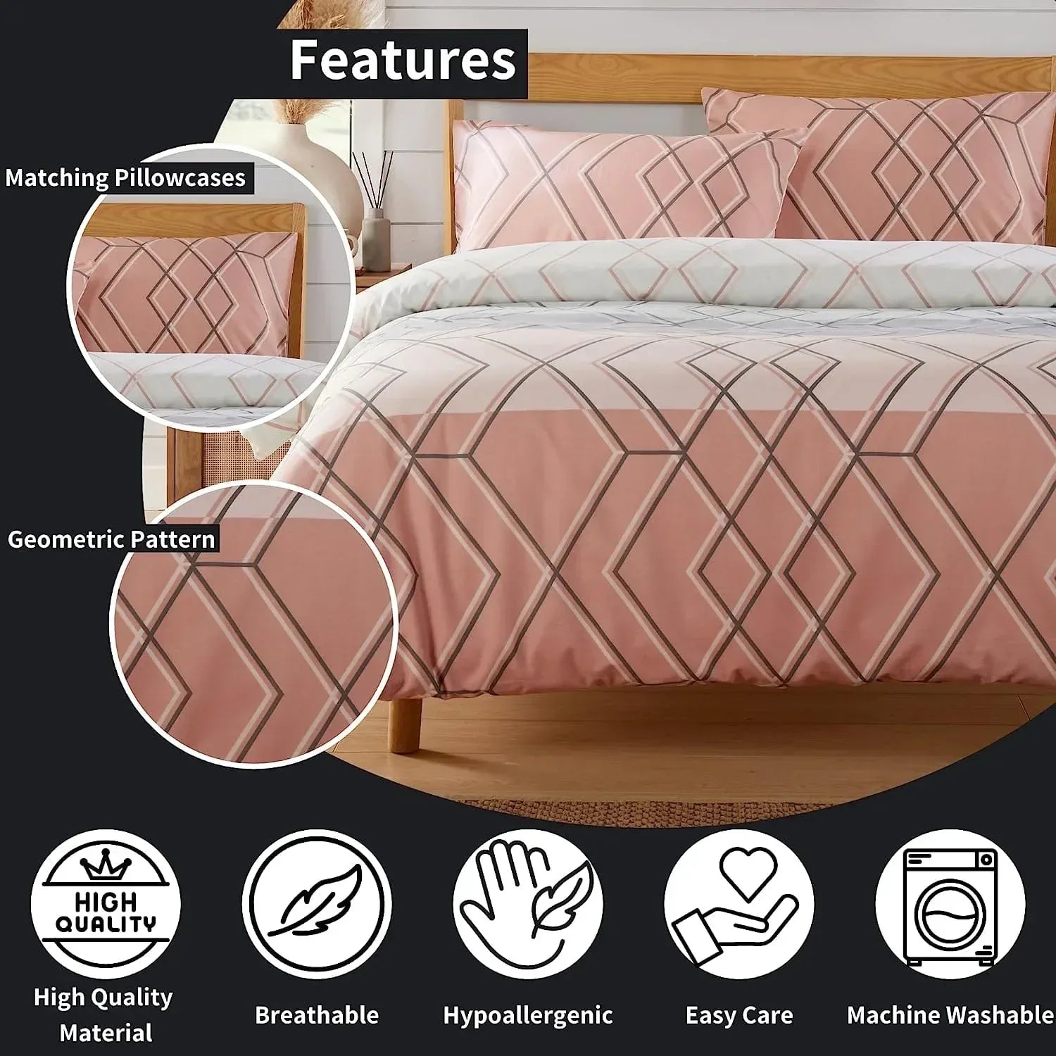 havanna-geo-reversible-luxury-cotton-blend-duvet-cover-set-with-pillowcases-in-pink-and-teal-single-double-king-by-olivia-rocco-duvet-cover-918373558 - Bobobiy