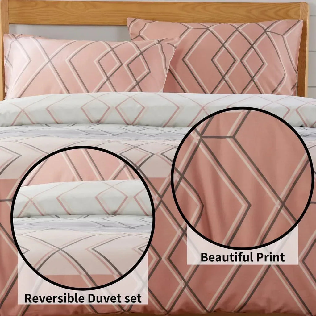 havanna-geo-reversible-luxury-cotton-blend-duvet-cover-set-with-pillowcases-in-pink-and-teal-single-double-king-by-olivia-rocco-duvet-cover-918373573 - Bobobiy