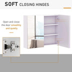 Wall cabinet with soft-closing hinges and double doors for smooth, quiet door closing