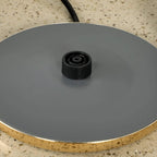 Grey kettle base with central power connector for 360° rotation