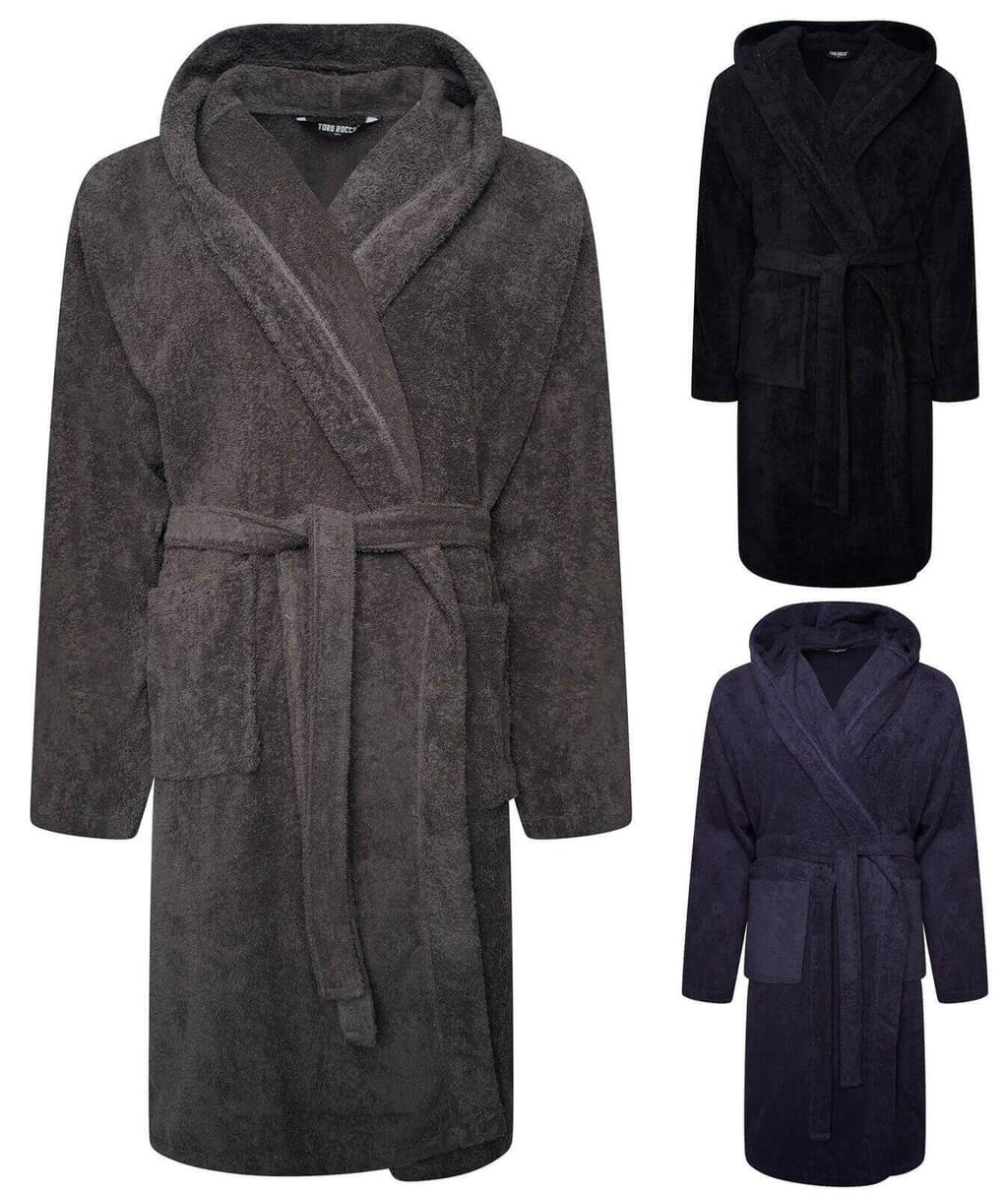 hooded-mens-bathrobe-super-soft-terry-towelling-ultra-absorbing-flannel-black-navy-charcoal-long-pile-ideal-for-shower-spa-home-gym-hotel-by-daisy-dreamer-robe-1176513617 - Bobobiy