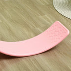 Pink balance board curved top with raised zigzag traction for better grip