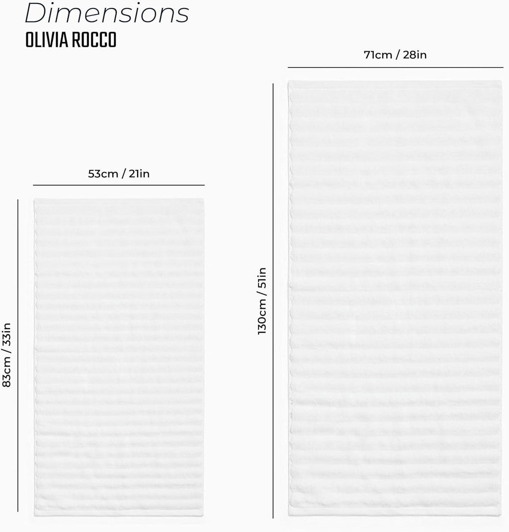 Hydro Cotton Ribbed Towels Highly Absorbent Luxurious Soft Lightweight Quick Dry, Jumbo Bath Sheet Packs & Towel Bale Sets Available