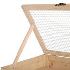 Natural wood top panel with mesh wire and latch for a 4-tier hamster cage