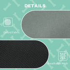 Grey oxford fabric and breathable mesh detail panels for the raised pet cot