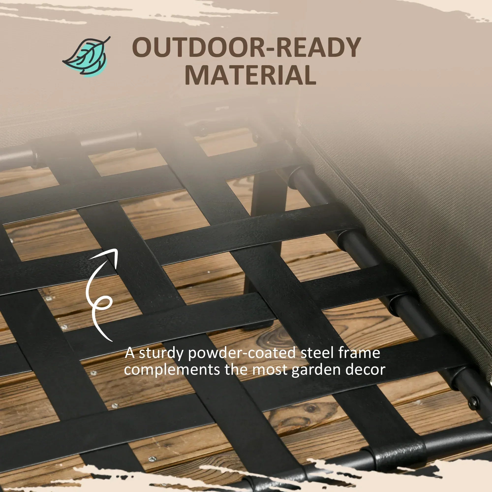 4 Piece Metal Garden Furniture Set with Tempered Glass Coffee Table, Texteline Pocket, Outdoor Set Loveseat Single Armchairs with Padded Cushions, Light Grey - Bobobiy