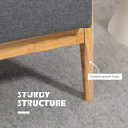 Dark grey sofa with rubberwood legs and upholstered seat base