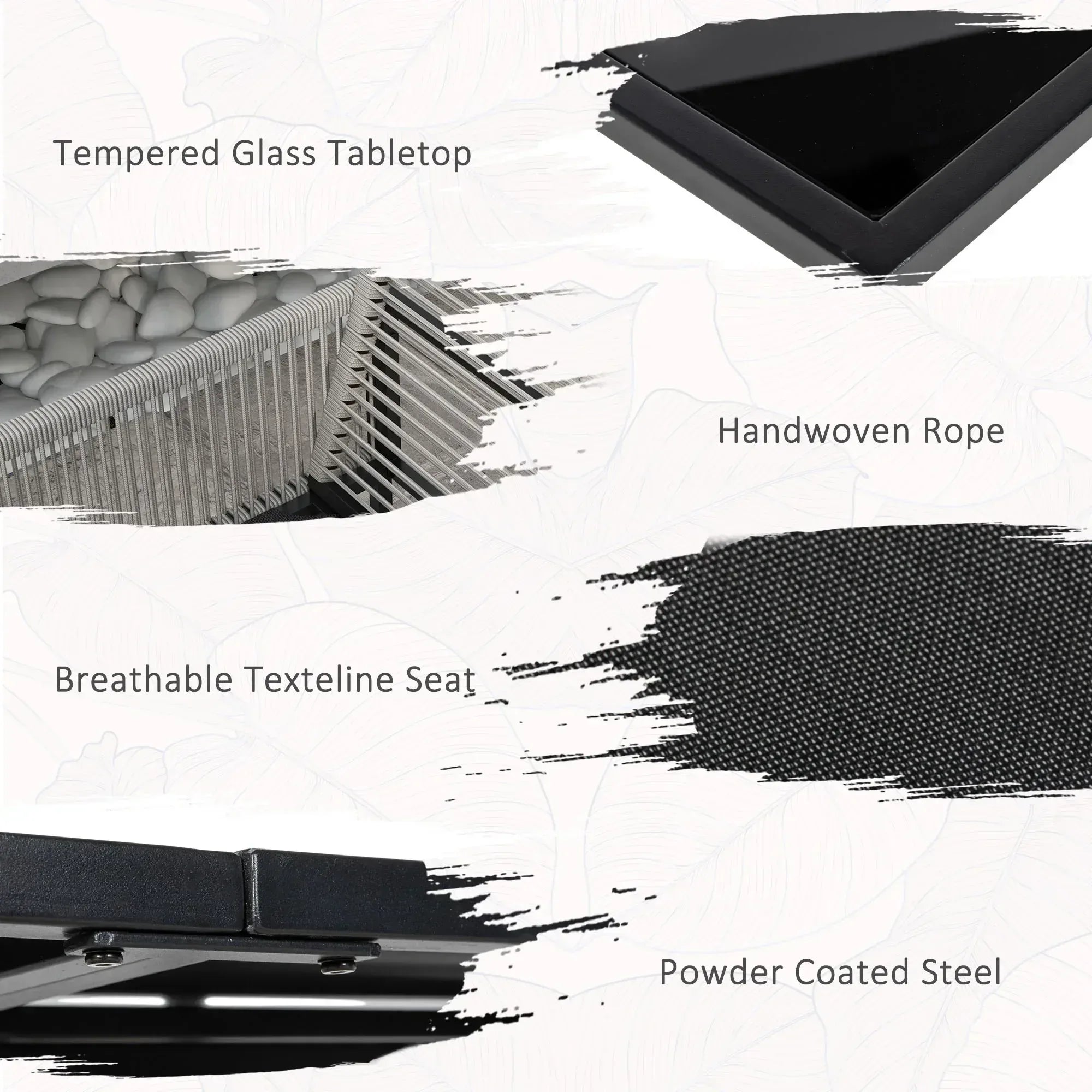 Five-Piece Metal Dining Set, with Folding Back Chairs, Light Grey - Bobobiy