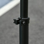 Black scooter stem clamp with adjustable height joint