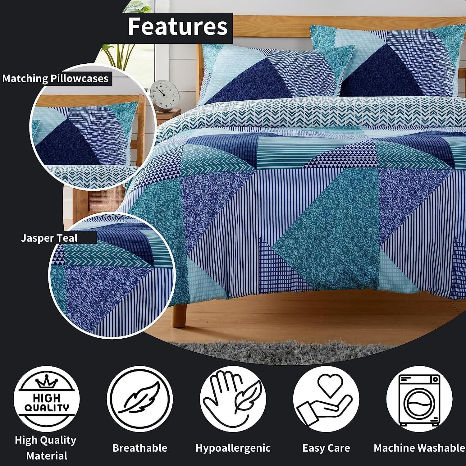 jasper-teal-durable-printed-duvet-cover-set-with-button-closure-by-olivia-rocco-elegant-bedroom-decor-in-single-double-and-king-sizes-premium-polyester-duvet-cover-917968574 - Bobobiy