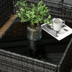 Outsunny 8-Piece Rattan Sofa Set Orange Grey