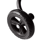 Black EVA tricycle wheel with five-spoke rim and treaded tire