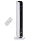White space heater with digital display and top control buttons