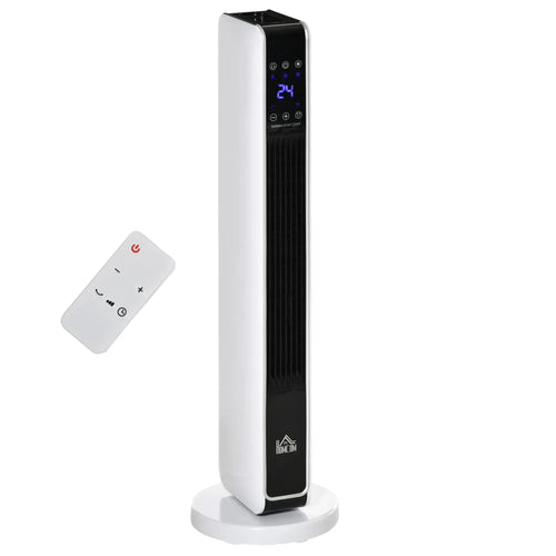 White space heater with digital display and top control buttons