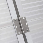 Silver folding aluminum ramp hinge with metal pin and reinforced plates