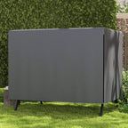 Dark grey swing chair bench cover fully fitted with smooth back panel and legs