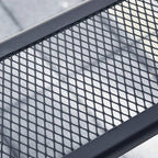Grey side mesh panel for BBQ gazebo canopy with square grid pattern