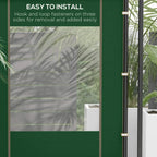 Green canopy side panel with hook-and-loop fasteners and clear window section
