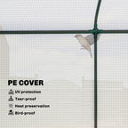 White mini greenhouse with PE cover and reinforced corner frame