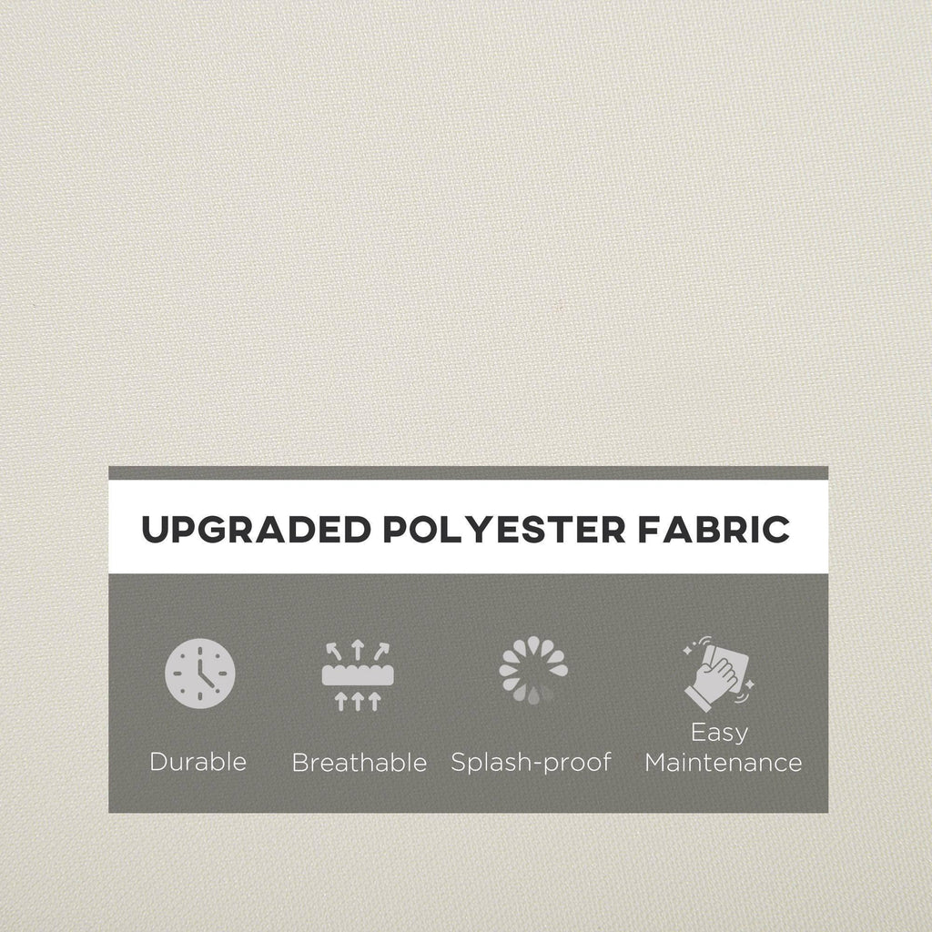 Outdoor Cushion Pad Set for Rattan Furniture, 7 Piece Garden Furniture Cushions ONLY, Cream - Bobobiy