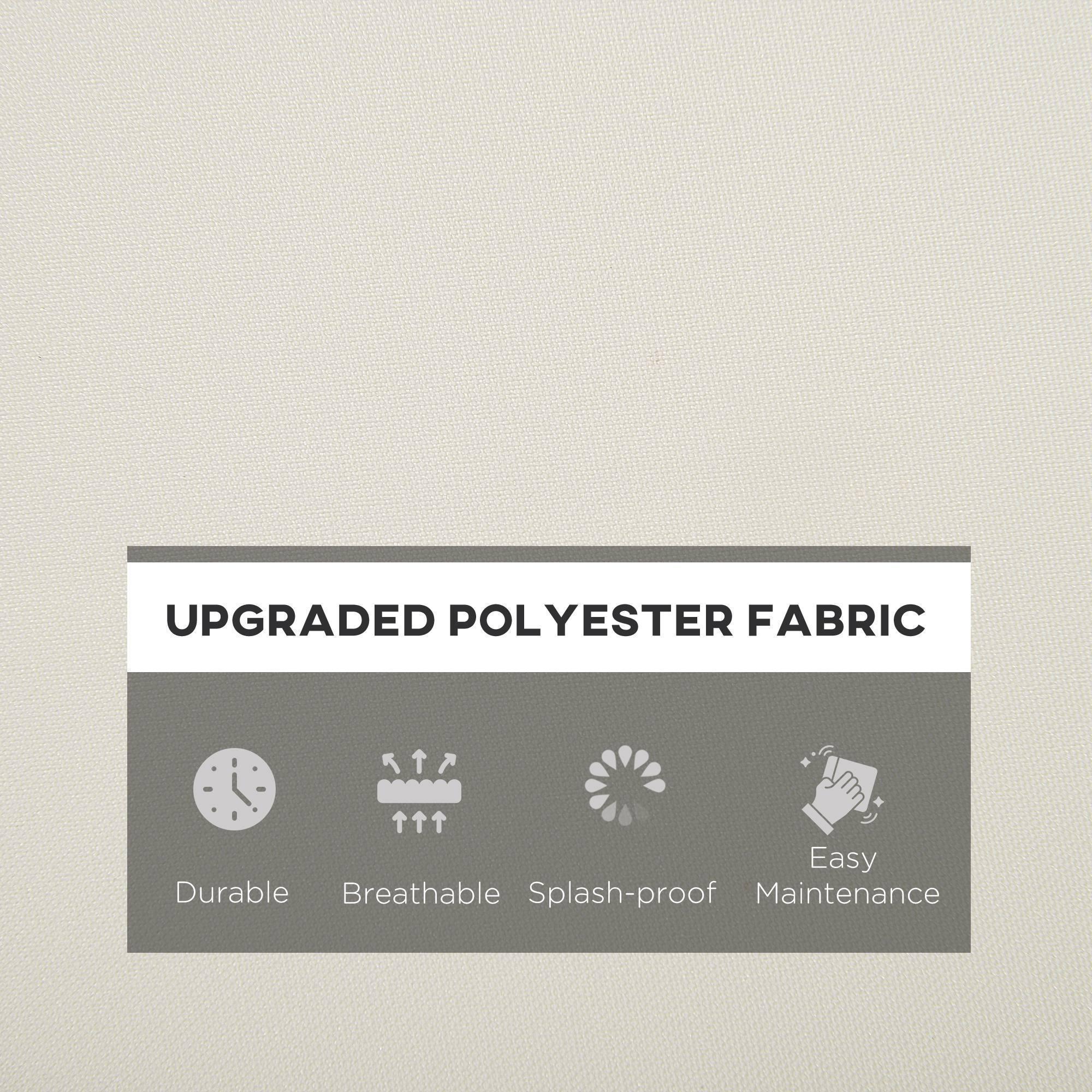 Outdoor Cushion Pad Set for Rattan Furniture, 7 Piece Garden Furniture Cushions ONLY, Cream - Bobobiy