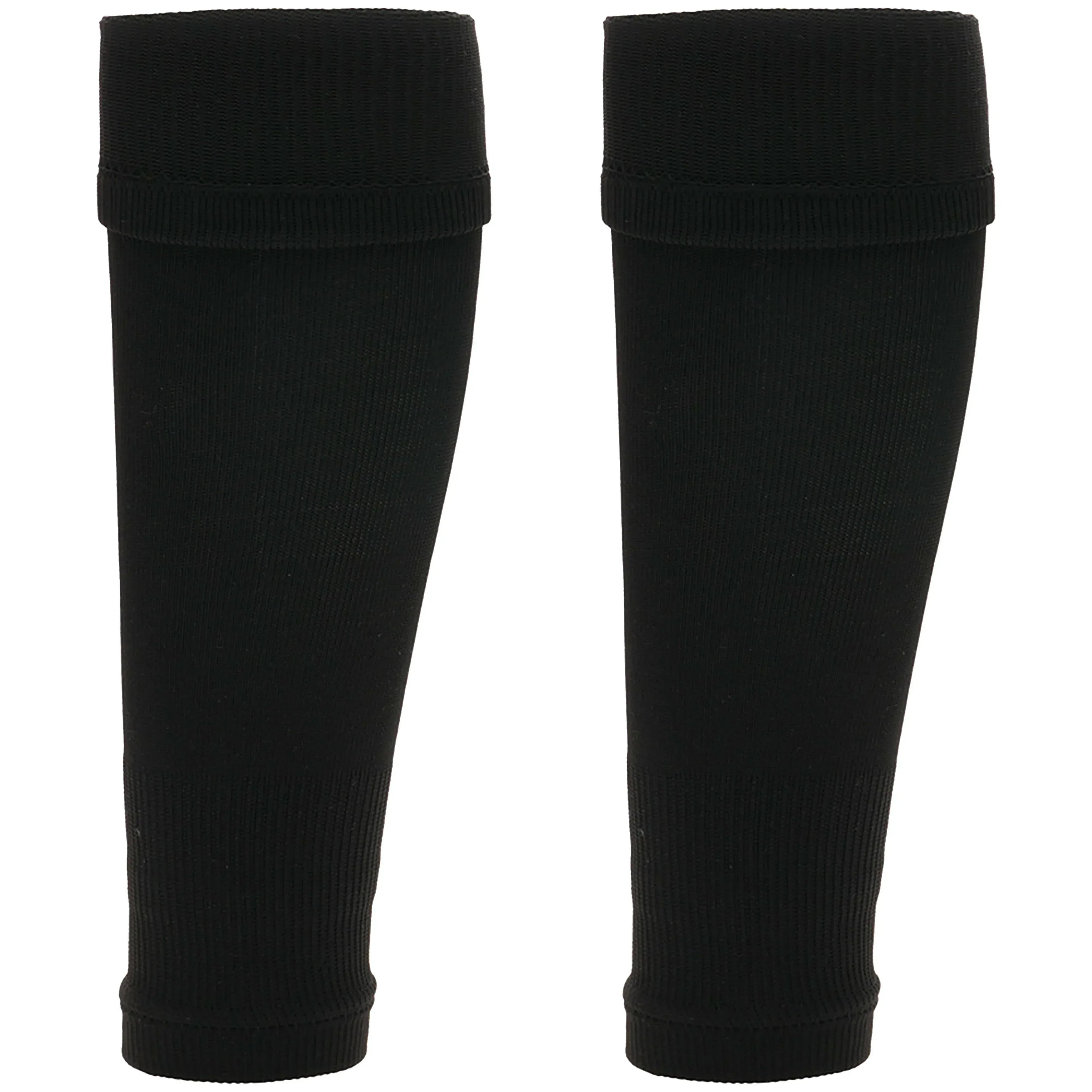 kids-leg-sleeve-socks-black-fits-over-calf-shin-pads-compression-sleeves-for-football-training-running-by-sock-stack-black-socks-1176513502 - Bobobiy