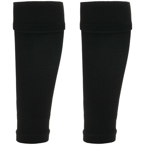 kids-leg-sleeve-socks-black-fits-over-calf-shin-pads-compression-sleeves-for-football-training-running-by-sock-stack-black-socks-1176513502 - Bobobiy