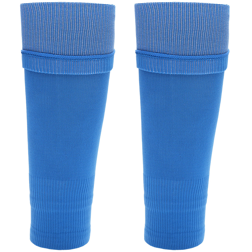 Kids Leg Sleeve Socks Blue Fits Over Calf Shin Pads Compression Sleeves for Football Training Running