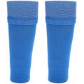 Kids Leg Sleeve Socks Blue Fits Over Calf Shin Pads Compression Sleeves for Football Training Running