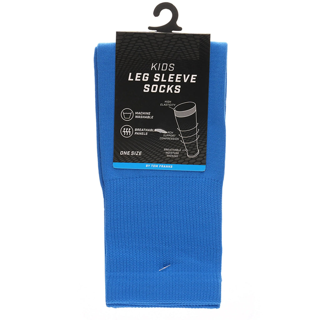 kids-leg-sleeve-socks-blue-fits-over-calf-shin-pads-compression-sleeves-for-football-training-running-by-sock-stack-blue-socks-1176798640 - Bobobiy