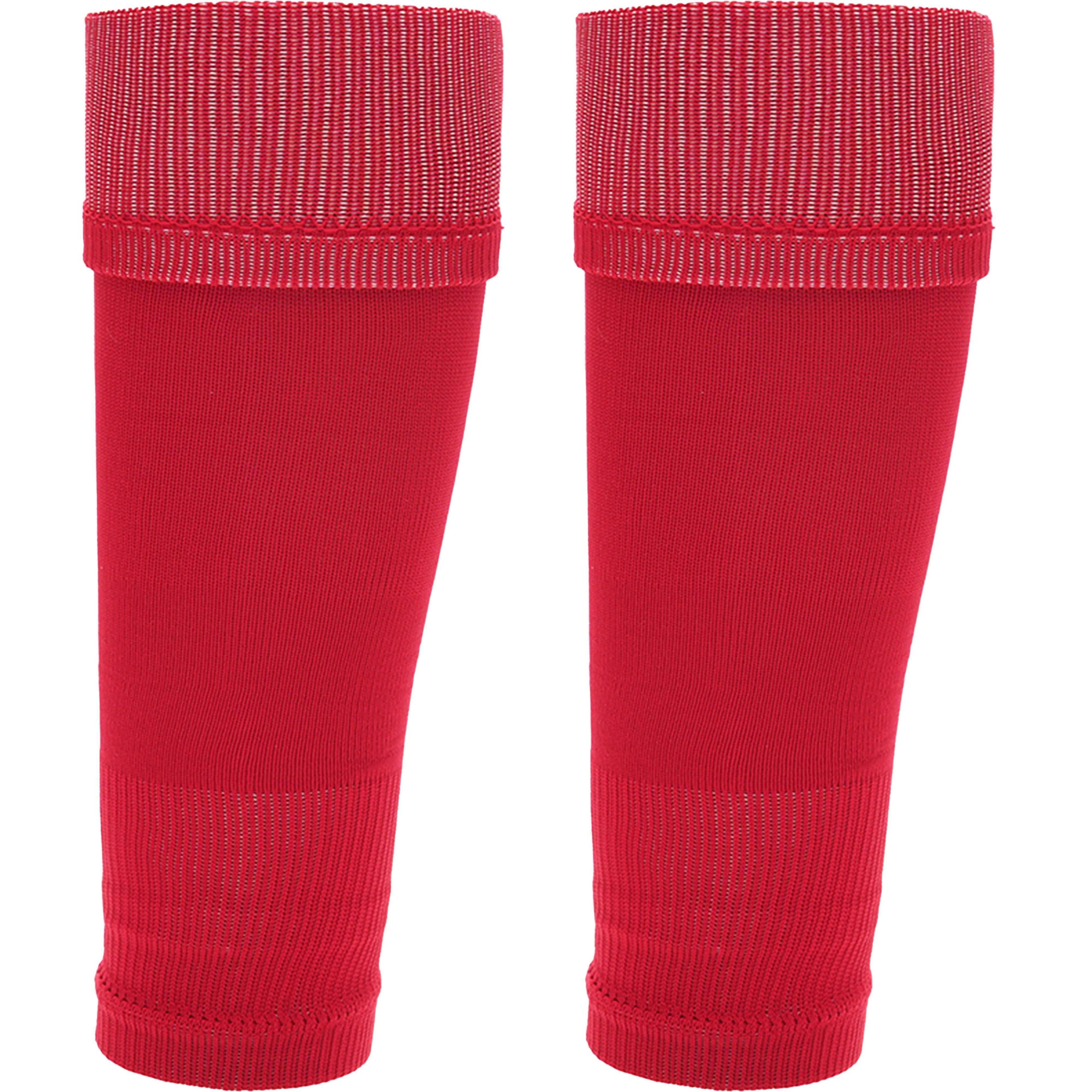 kids-leg-sleeve-socks-red-fits-over-calf-shin-pads-compression-sleeves-for-football-training-running-by-sock-stack-red-socks-1176513507 - Bobobiy