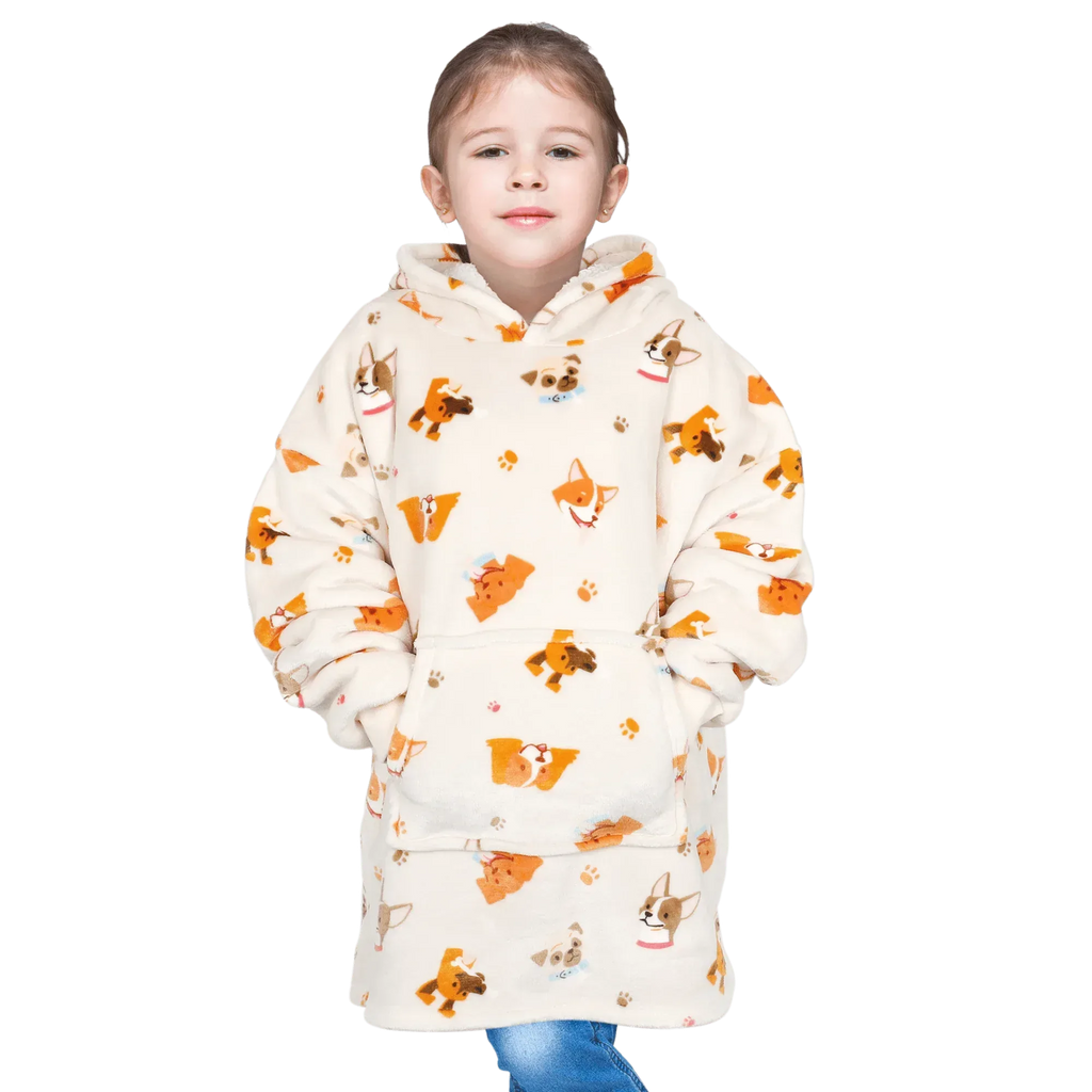 kids-oversized-hooded-blanket-hoodie-sherpa-fur-fleece-dogs-pattern-ultra-soft-cozy-loungewear-for-boys-and-girls-aged-8-15-by-daisy-dreamer-dogs-hooded-blanket-1034695421 - Bobobiy