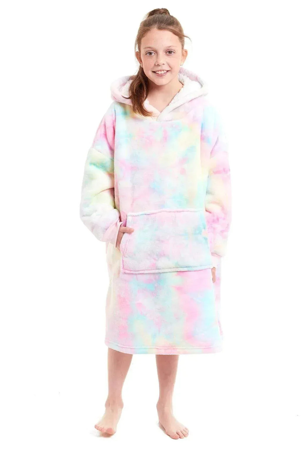 kids-oversized-hooded-fleece-blanket-ultra-soft-sherpa-fur-with-elastic-cuffs-and-double-pocket-for-ages-8-15-by-daisy-dreamer-hooded-blanket-617785577 - Bobobiy