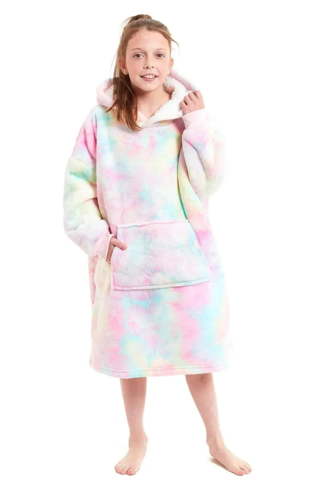 kids-oversized-hooded-fleece-blanket-ultra-soft-sherpa-fur-with-elastic-cuffs-and-double-pocket-for-ages-8-15-by-daisy-dreamer-hooded-blanket-617785584 - Bobobiy