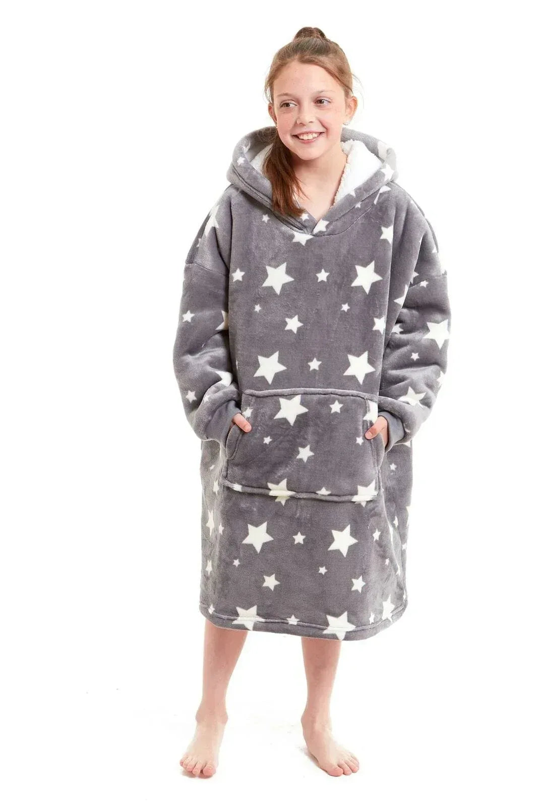 kids-oversized-hooded-fleece-blanket-ultra-soft-sherpa-fur-with-elastic-cuffs-and-double-pocket-for-ages-8-15-by-daisy-dreamer-hooded-blanket-617785589 - Bobobiy