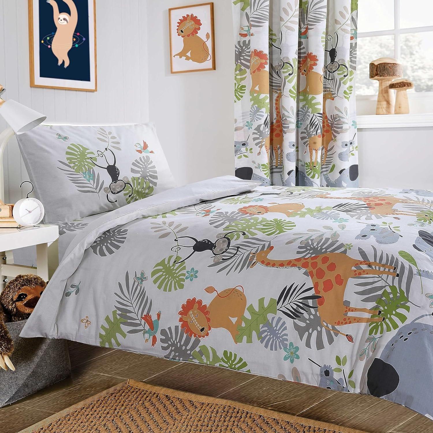 kids-safari-jungle-animal-print-duvet-cover-set-soft-cosy-and-durable-lightweight-bedding-with-pillowcase-by-olivia-rocco-safari-cot-bed-duvet-cover-945882113 - Bobobiy
