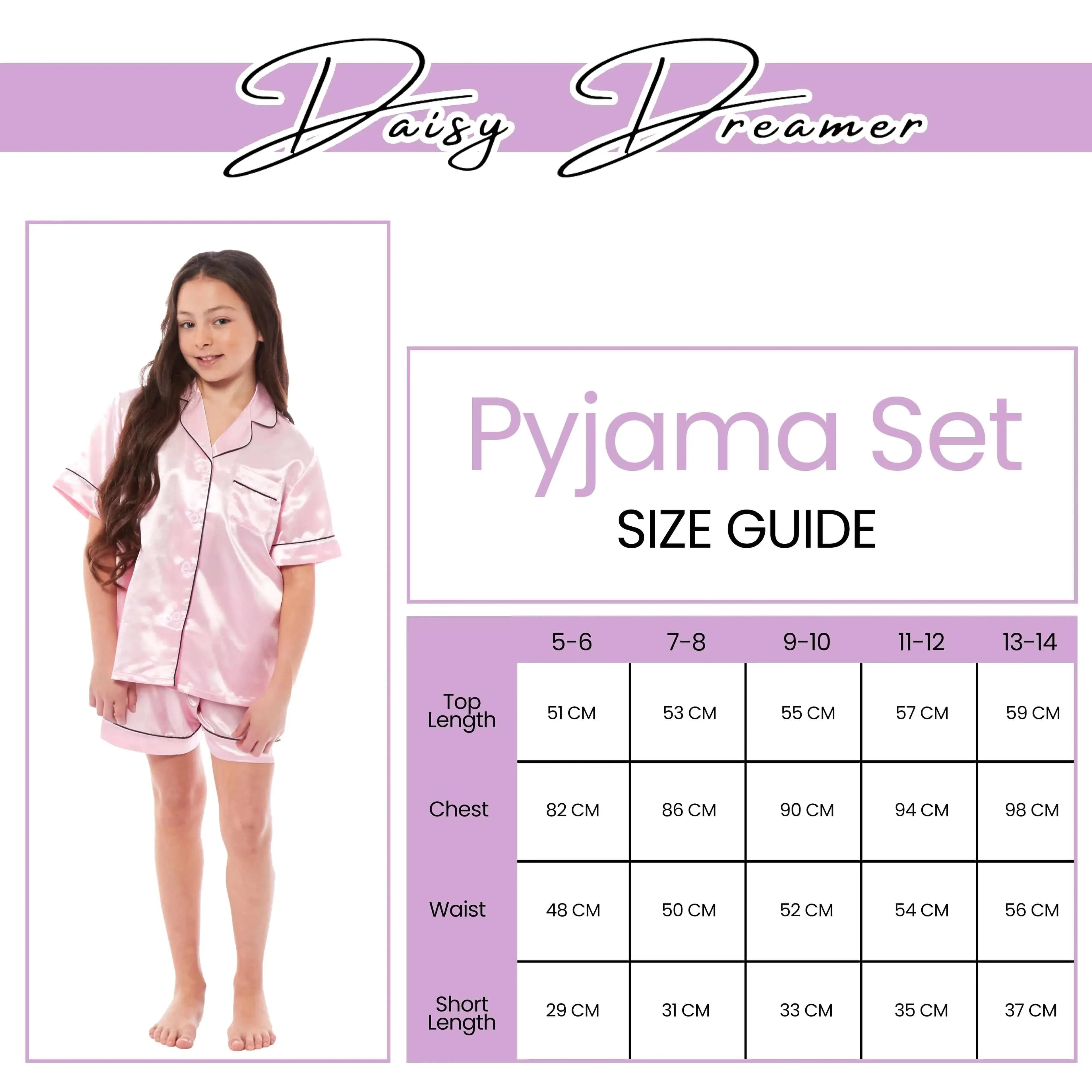 kids-satin-silk-pyjama-set-for-girls-with-button-down-shirt-and-loose-fitting-pants-comfortable-loungewear-in-black-pink-grey-ages-5-14-by-daisy-dreamer-pyjamas-1176513389 - Bobobiy
