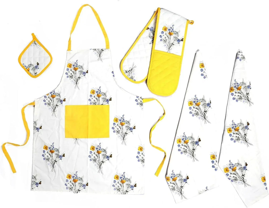 kitchen-sets-apron-double-oven-gloves-towel-set-heat-resistant-oven-mitts-pot-holder-for-home-kitchen-baking-and-cooking-pack-of-5-by-olivia-rocco-gardenia-apron-1171105727 - Bobobiy