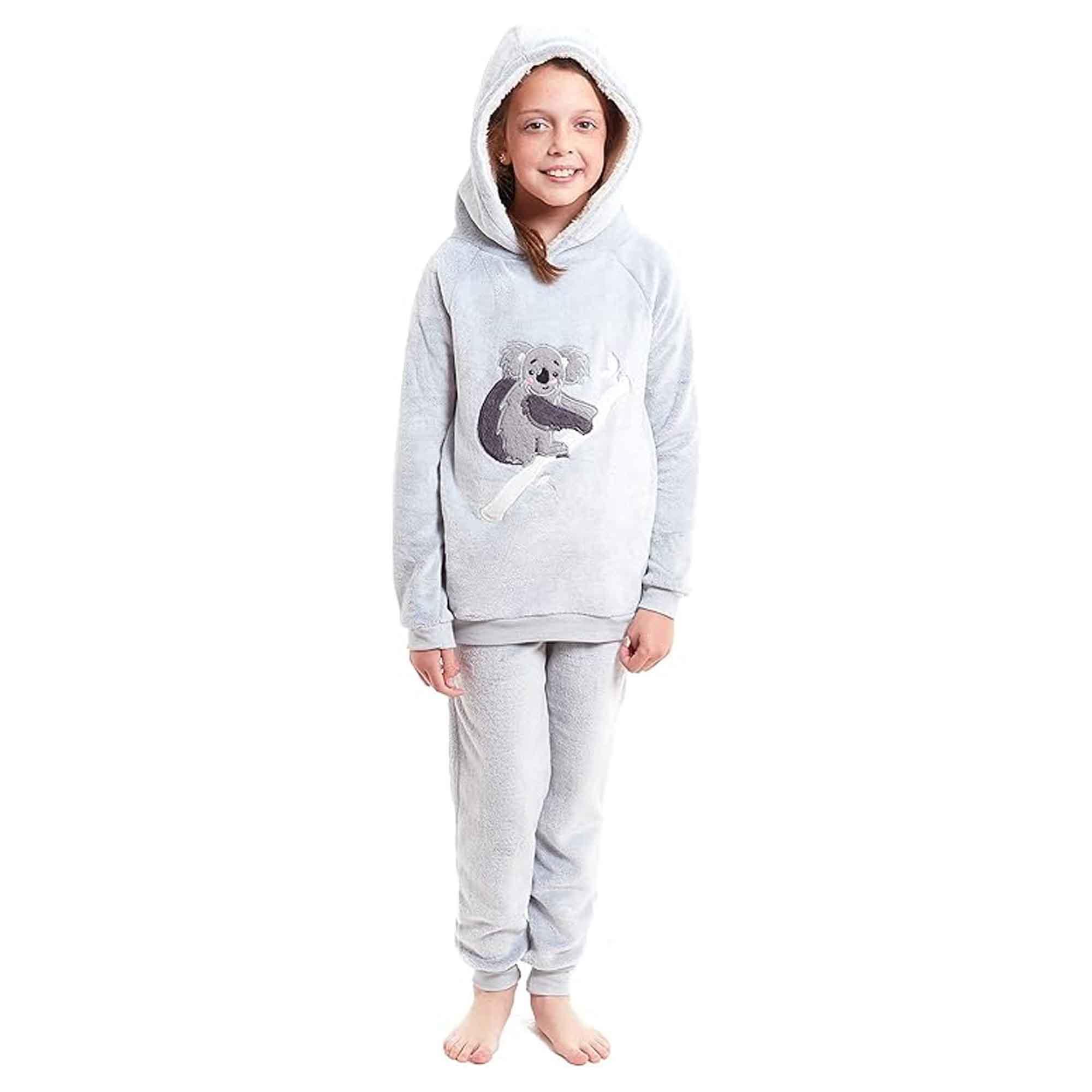 koala-bear-fleece-hooded-pyjama-set-soft-plush-loungewear-for-kids-and-adults-cosy-nightwear-with-hoodie-and-elasticated-pants-by-daisy-dreamer-girl-7-8-yrs-pyjamas-1184483344 - Bobobiy
