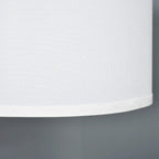 White linen drum lampshade close-up