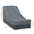 Patio chair cover with dimensions of 200 x 86 x 82 cm