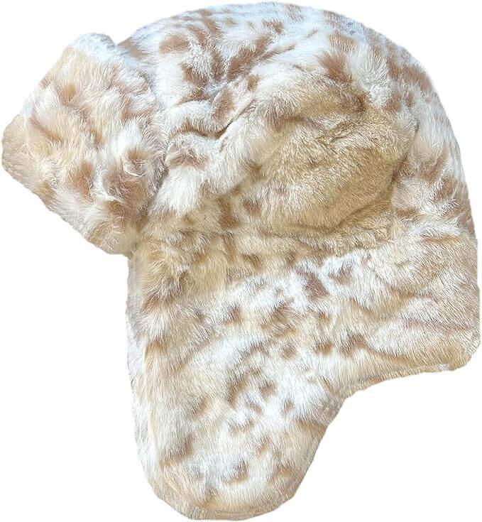 ladies-faux-fur-winter-ski-hat-with-ear-flaps-and-matching-mittens-set-for-warmth-and-style-ideal-for-outdoor-activities-by-sock-stack-light-fur-trapper-hat-trapper-hat-1176514101 - Bobobiy