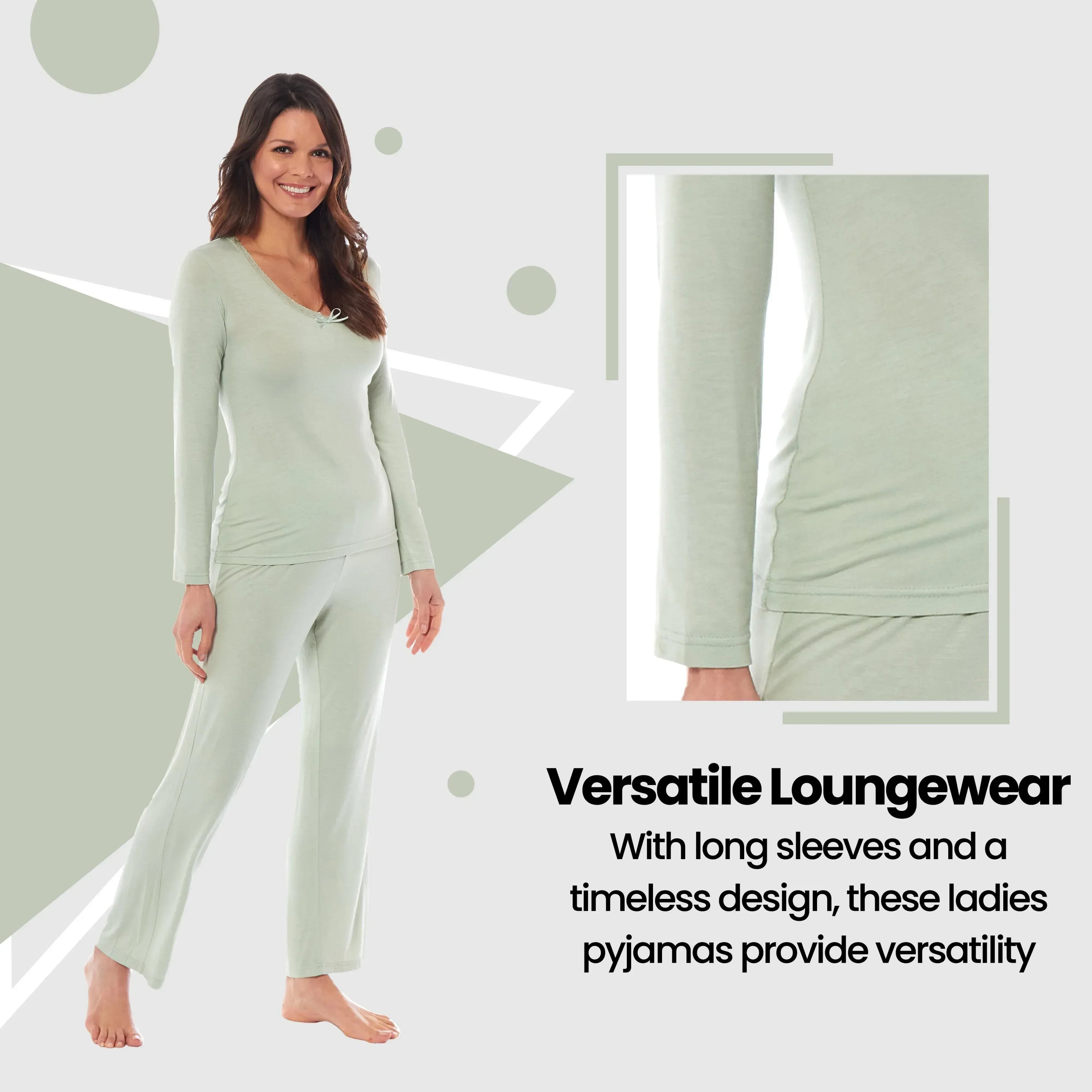 ladies-long-sleeve-pyjama-set-ultra-soft-viscose-spandex-black-green-cozy-stretch-fit-nightwear-uk-sizes-8-22-by-daisy-dreamer-pyjamas-1052974170 - Bobobiy