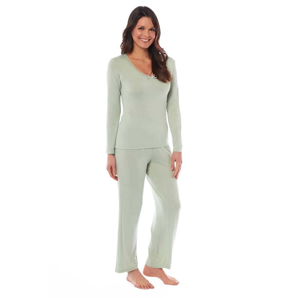 ladies-long-sleeve-pyjama-set-ultra-soft-viscose-spandex-black-green-cozy-stretch-fit-nightwear-uk-sizes-8-22-by-daisy-dreamer-small-uk-8-10-sage-green-pyjamas-1052974167 - Bobobiy