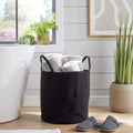 large-woven-cotton-laundry-basket-with-handles-durable-rope-storage-bin-for-clothes-toys-household-items-versatile-organizer-in-black-grey-natural-olivia-rocco-black-laundry-basktets - Bobobiy