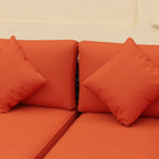 Outsunny 8-Piece Rattan Sofa Set Orange Grey